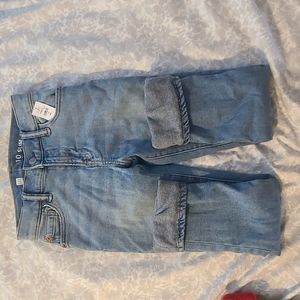NWT 10 Slim Gap fleece lined denim
